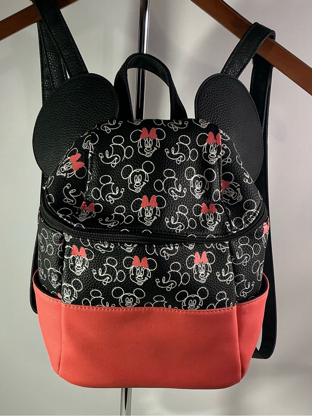 Dani by Danielle Nicole Mikey & Minnie Mini Backpack with ears Red & Black Bag
